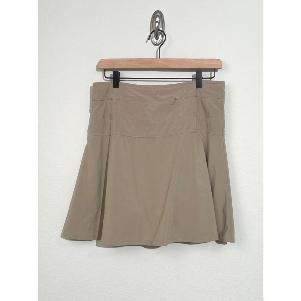 Athleta Wherever Skort 6 Tan/Khaki Travel Tennis A-Line Lightweight Preppy - Picture 2 of 13